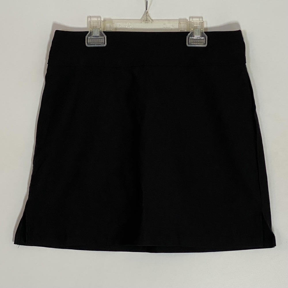 Rafaella Skort Womens Small Black Pull On A-Line Solid Stretch‎ Casual Workwear